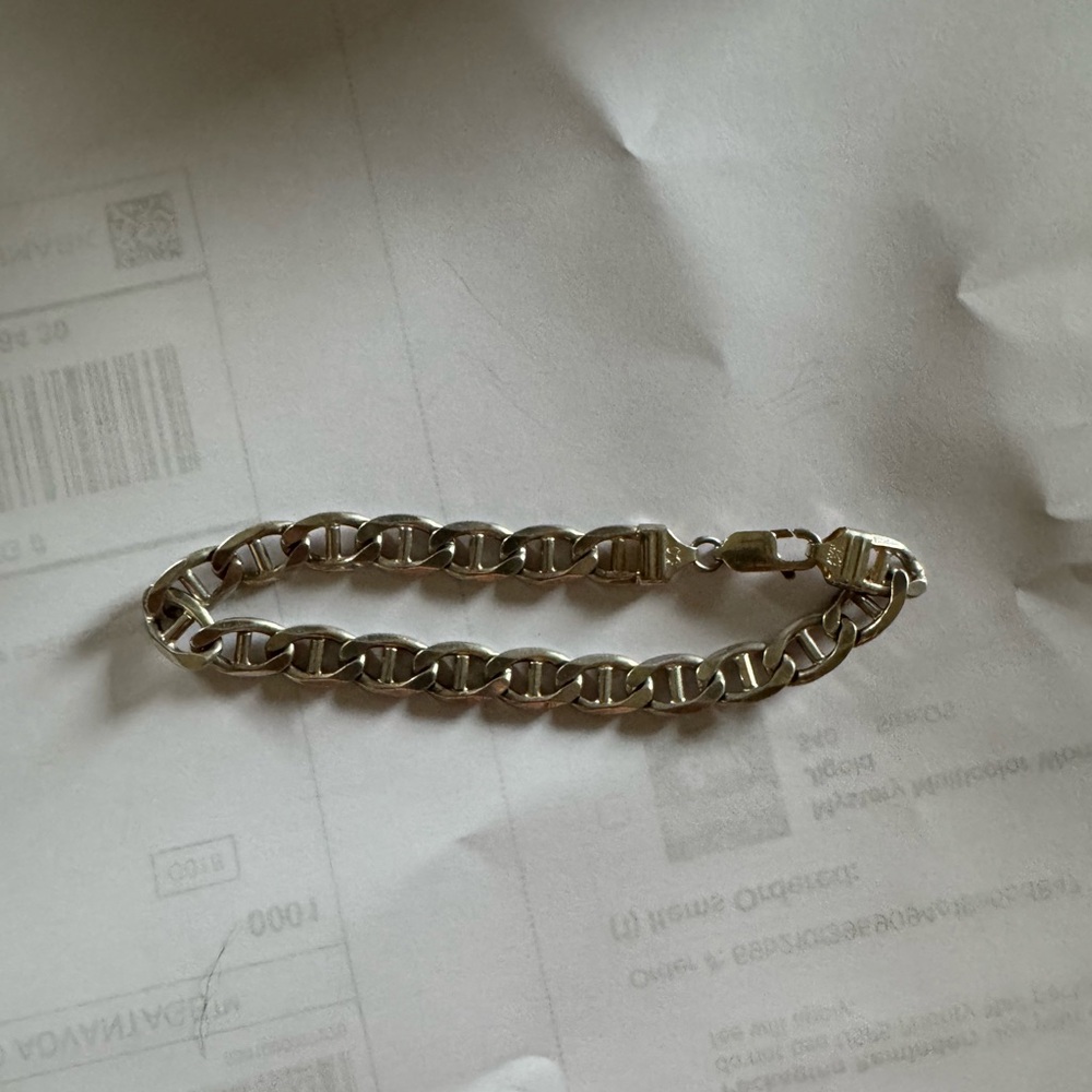 Silver Chain Bracelet Italy Fager 8.34 25.7